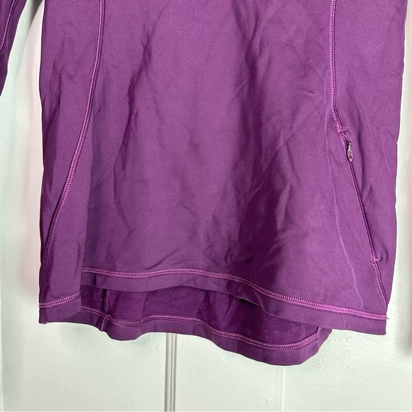 Lululemon First Mile 1/2 Zip Pullover Darkest Magenta 6 ruched back - Picture 8 of 14